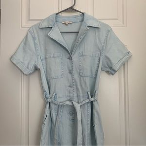 Skies Are Blue Denim Jumpsuit • Size Small • Light blue